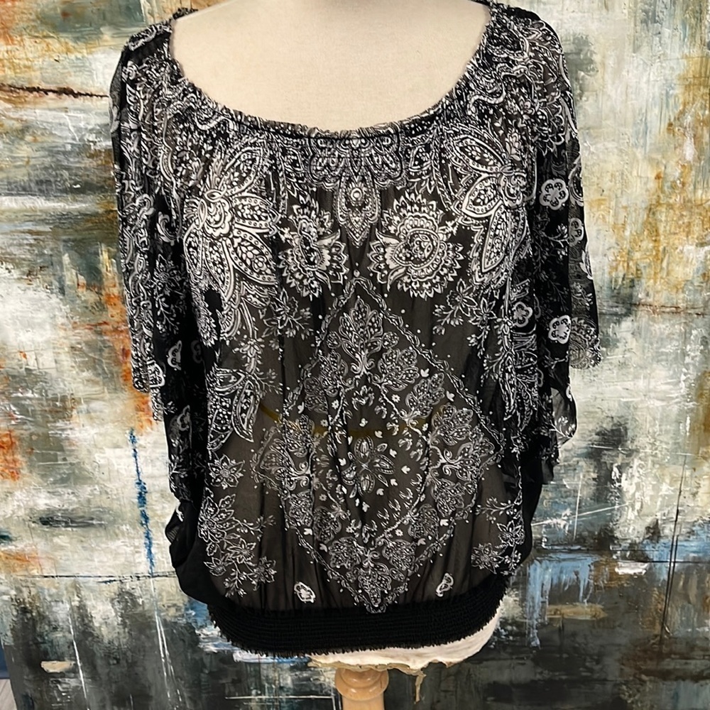 INC International Concepts Sheer Blouse